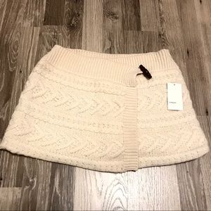 NWT Vince Wrap Cable O/S Cream Mini Skirt